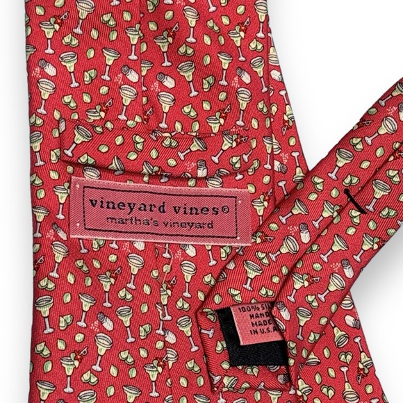 VINEYARD VINES 100% Silk Printed Tie Margaritas Limes  & Salt - Picture 4 of 5
